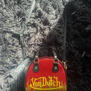 Von Dutch City of Angels Flame Bowler Bag